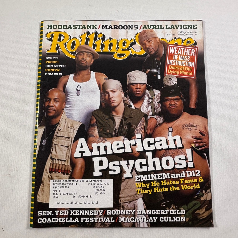 Rolling Stone Magazine June 10 2004 Issue 950 Eminem D12 American Psychos Cover